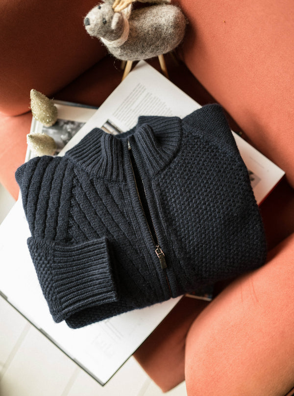 Cardigan Zip in Kid Cashmere