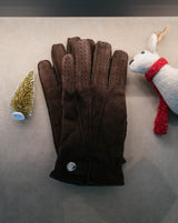 Suede Shearling Gloves