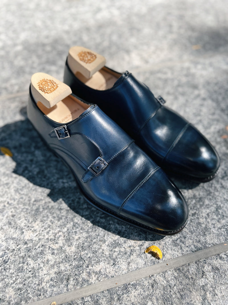 Double Monk Strap Shoes in Oceano