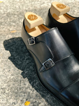 Double Monk Strap Shoes in Antiqued Furore