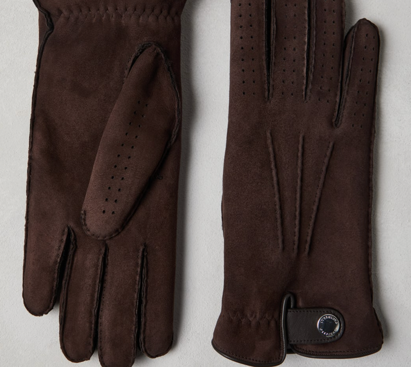 Suede Shearling Gloves