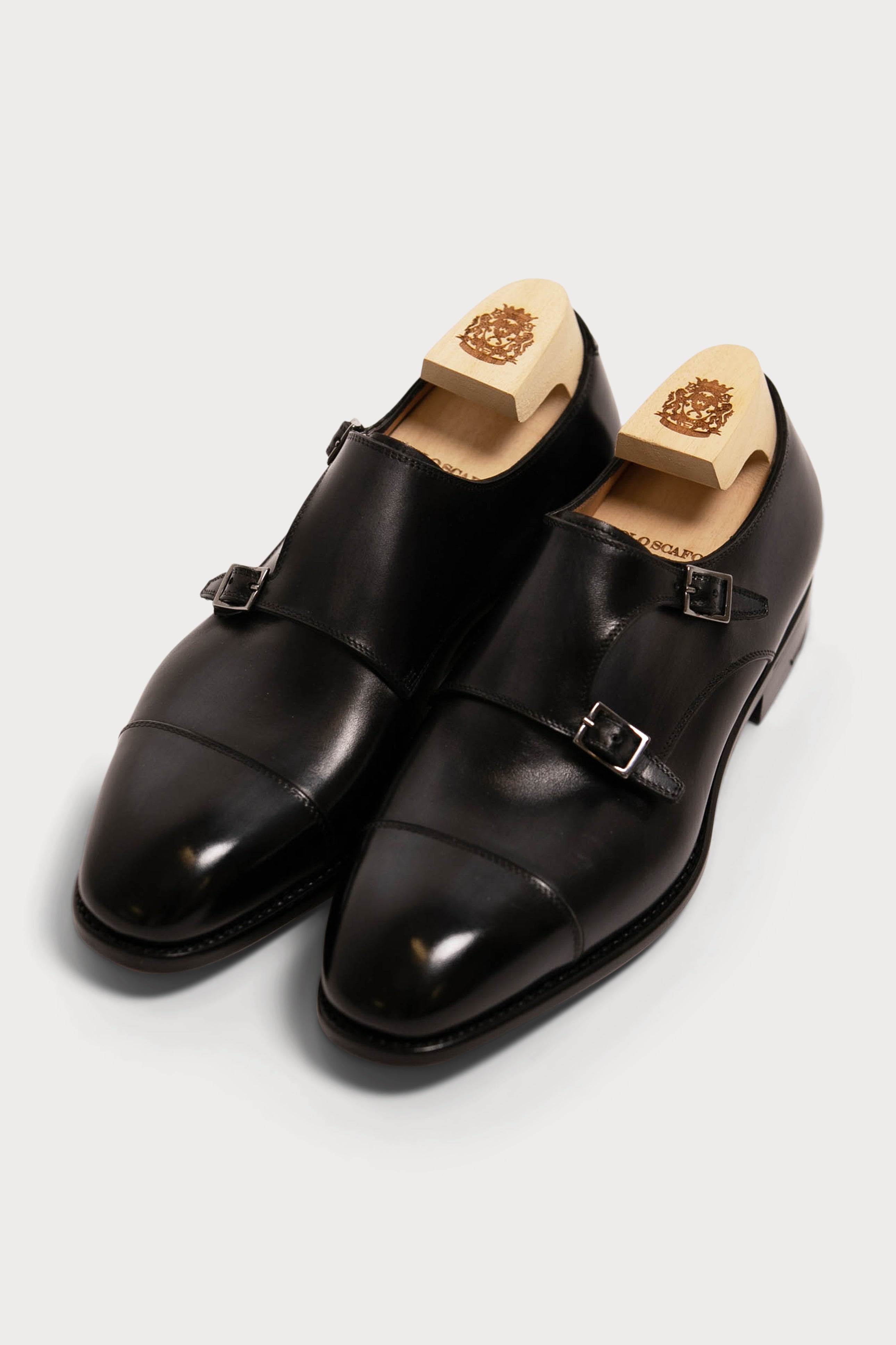 Double Monk Strap Shoes in Antiqued Furore